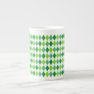 Taza De Porcelana Patrón de forma de diamante de San Patricio-54603