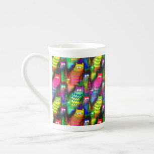 Taza De Porcelana Patrón de gatos coloridos-57578