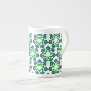 Taza De Porcelana Patrón De Hojas, Patrón De Hojas, Hojas Verdes