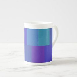 Taza De Porcelana Patrón de paleta azul moderno