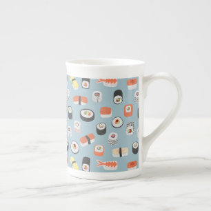Taza De Porcelana Patrón de rollo Sushi Nigiri Maki