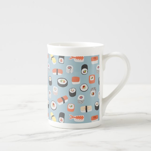 Taza De Porcelana Patrón de sushi (Derecha)
