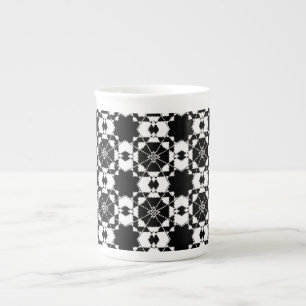 Taza De Porcelana Patrón de verificación retro minimalista – Diseño 