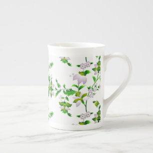 Taza De Porcelana Patrón floral