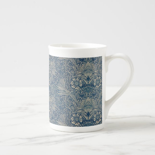Taza De Porcelana Patrón floral azul de William Morris (Derecha)