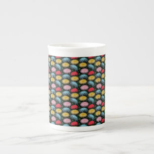 Taza De Porcelana Patrón Floral de Margarita Retro Colorido Capricho