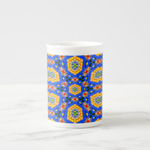 Taza De Porcelana Patrón floral estético