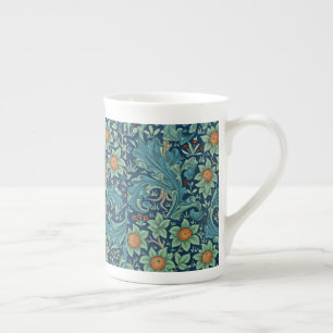 Taza De Porcelana Patrón floral William Morris rojo amarillo azul gr