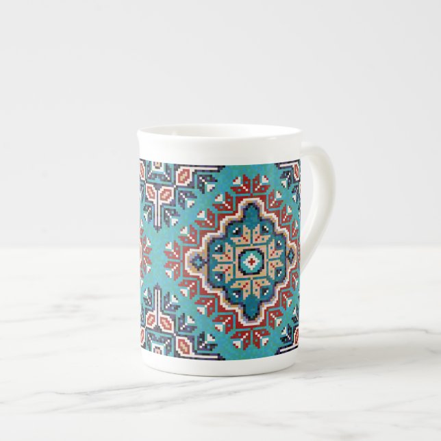 Taza De Porcelana Patrón mosaico navajo de indios nativos americanos (Derecha)