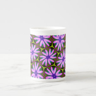 Taza De Porcelana Patrones margueritas púrpura