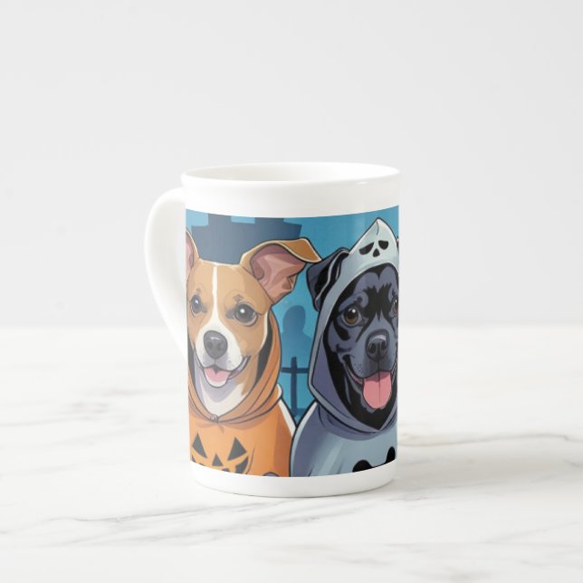 Taza De Porcelana Paws & Swagger Halloween   (Izquierda)