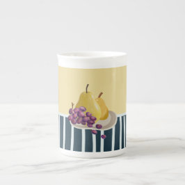 Taza De Porcelana Pear fresco - vida moderna