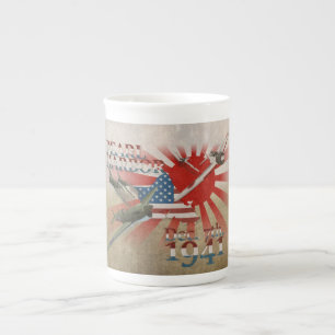 Taza de porcelana Pearl Habor 7 de diciembre de 19