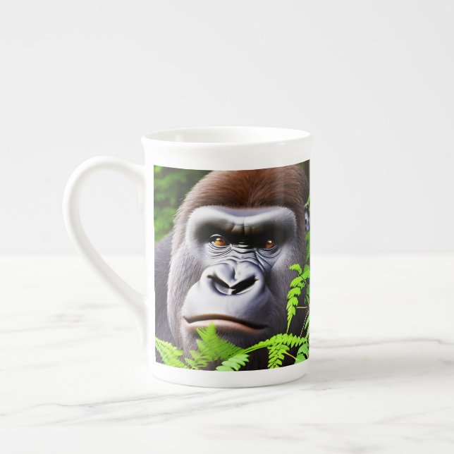 Taza De Porcelana Peekaboo Gorilla, Copa China de Huesos (Izquierda)