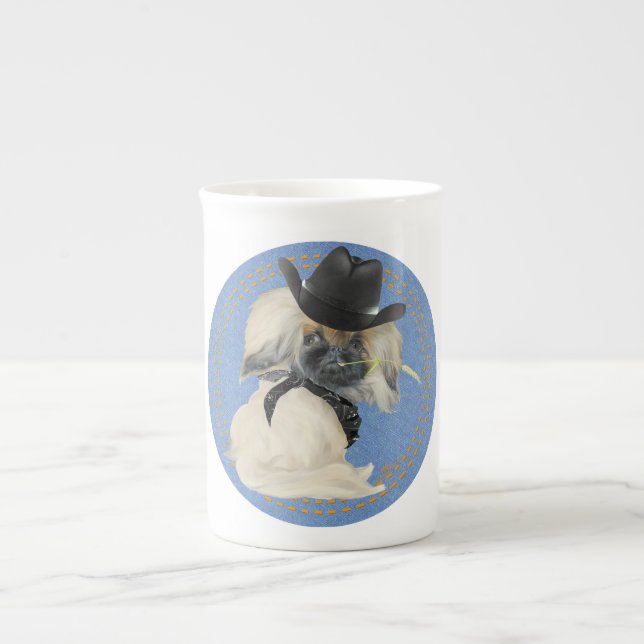 Taza De Porcelana Peke Vaquero (Frente)
