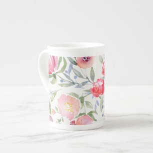 Taza De Porcelana Peonies y Coppies