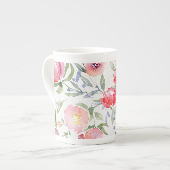 Taza De Porcelana Peonies y Coppies (Izquierda)