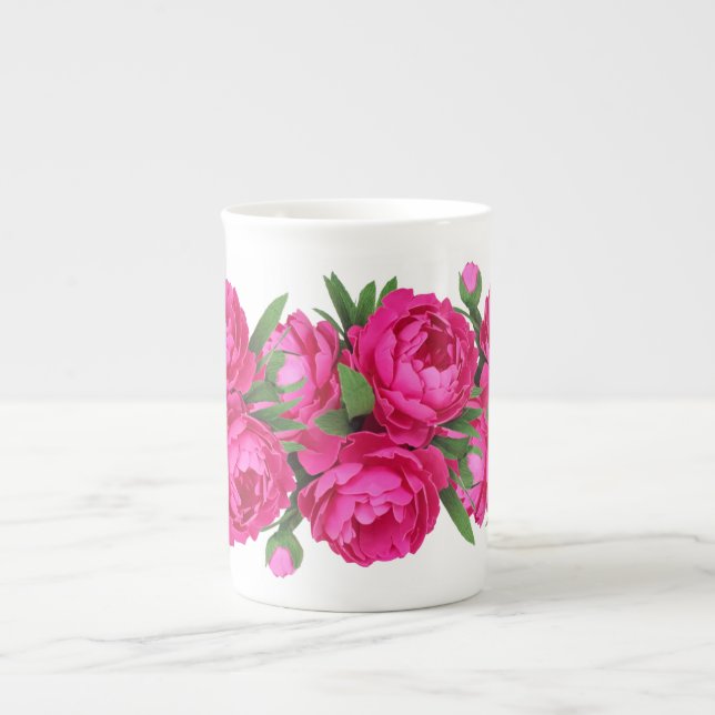 Taza De Porcelana Peony Bouquet (Frente)
