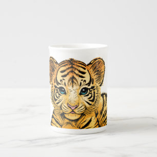 TAZA DE PORCELANA PEQUEÑO TIGRE