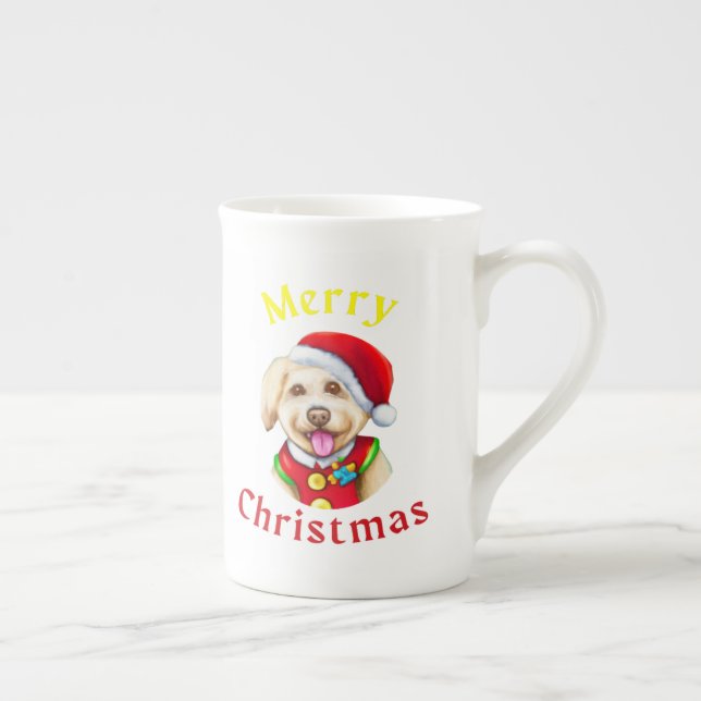 Taza De Porcelana Pequeño y lindo Navidades felices (Derecha)