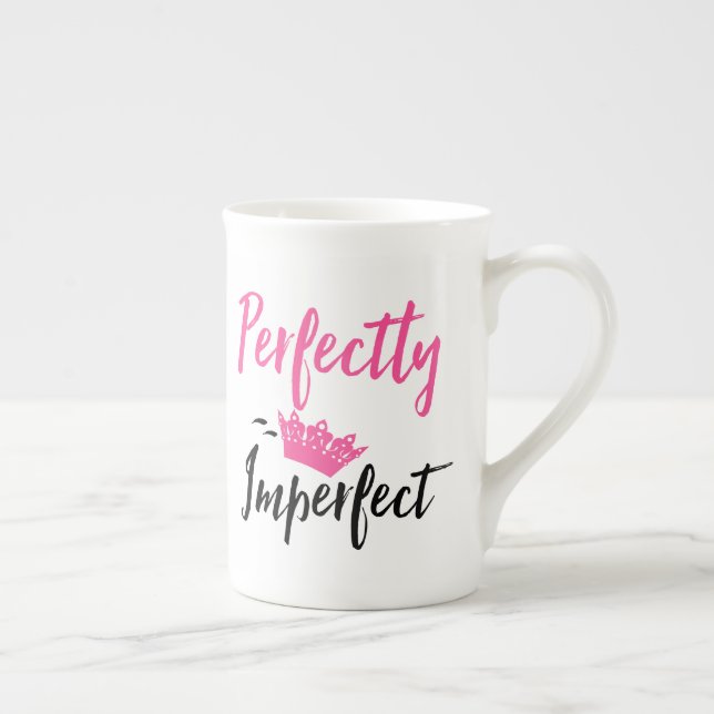 Taza De Porcelana Perfectamente imperfecto "con tiara" hueso chino (Derecha)