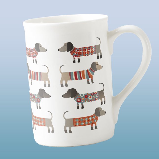 Taza De Porcelana Perro Dachshund Sausage (Dachshund Wiener Sausage Dog mug)