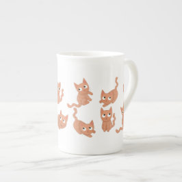 Taza De Porcelana Perro de gato de porcelana ósea