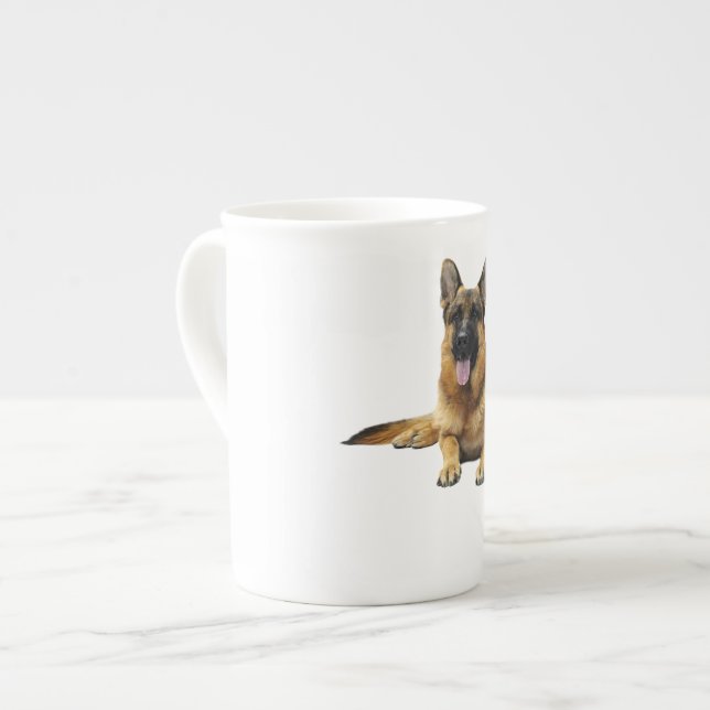 Taza De Porcelana Perro pastor alemán (Izquierda)