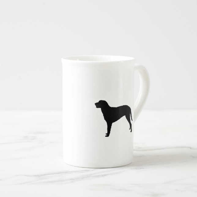 Taza De Porcelana Perros de amor de silueta de recuperación de curry (Derecha)
