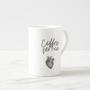 Taza De Porcelana Persona del café tipografía divertida 