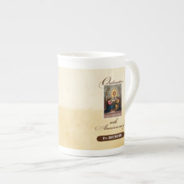 Taza De Porcelana Personaliza, 10º Aniversario de Ordenación Ángeles