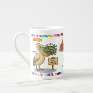 Taza De Porcelana Personaliza: El brillante pico de Pierre el pelíca