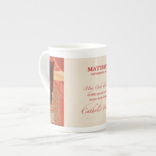 Taza De Porcelana Personaliza, Felicitaciones RCIA, Católico, Rojo
