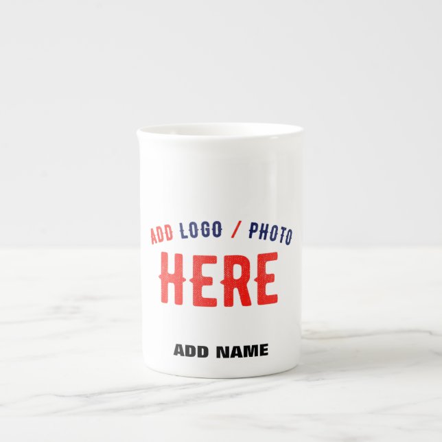TAZA DE PORCELANA PERSONALIZABLE MODERNO ESTILO BLANCO VERIFICADO MA (Frente)