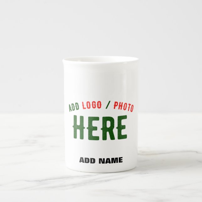 TAZA DE PORCELANA PERSONALIZABLE MODERNO ESTILO BLANCO VERIFICADO MA (Frente)