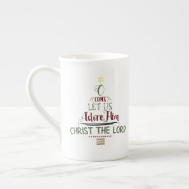 Taza De Porcelana PERSONALIZABLE O Venid Que Lo Adoremos