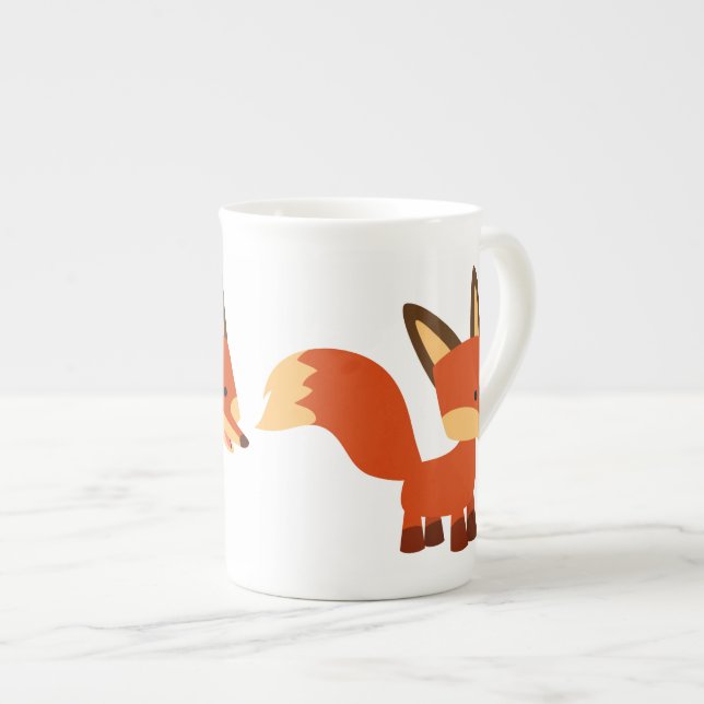 Taza De Porcelana Personalizado agudo Fox Bone China Mug (Derecha)