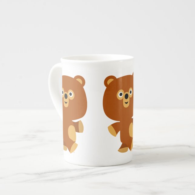 Taza De Porcelana Personalizado asertivo lindo oso hueso de China (Izquierda)