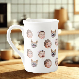 Taza De Porcelana Personalizado Bebé Face Mug, Familia Personalizado