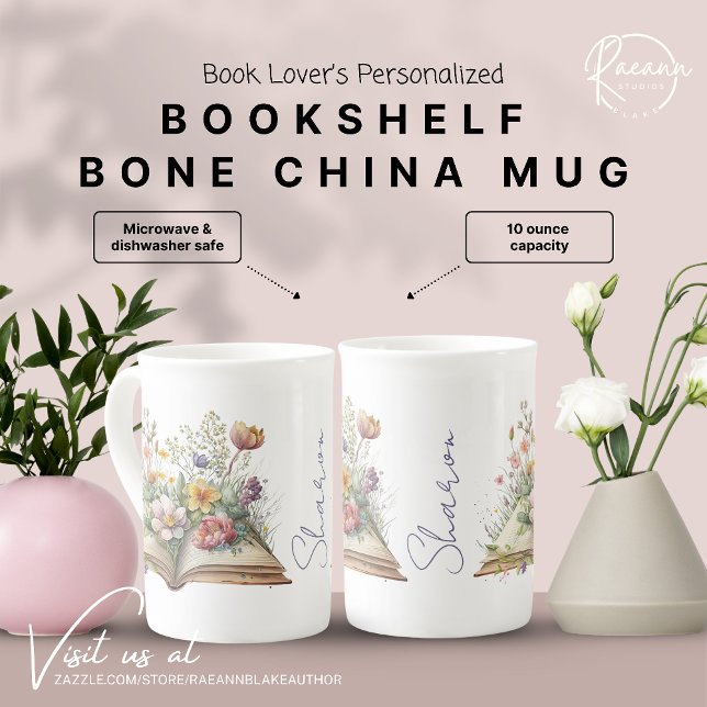 Taza De Porcelana Personalizado Bookstore Bone China Mug (Subido por el creador)