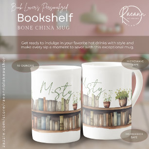 Taza De Porcelana Personalizado Bookstore Bone China Mug