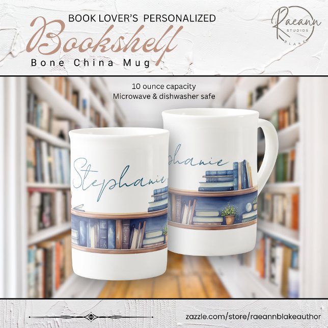 Taza De Porcelana Personalizado Bookstore Bone China Mug (Subido por el creador)