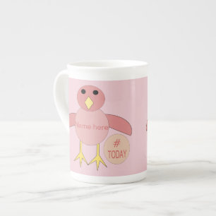 Taza De Porcelana Personalizado Chica de cumpleaños rosado Chick Mug