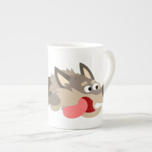Taza De Porcelana Personalizado de la Flota Cuta Lobo Hueso China Mu