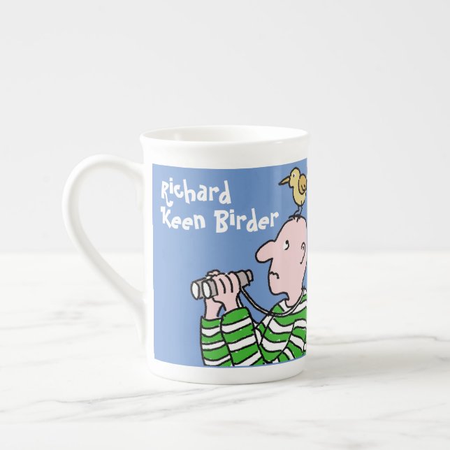 Taza De Porcelana Personalizado de observación de aves y pájaros (Izquierda)