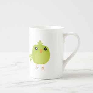 Taza De Porcelana Personalizado de pájaro verde
