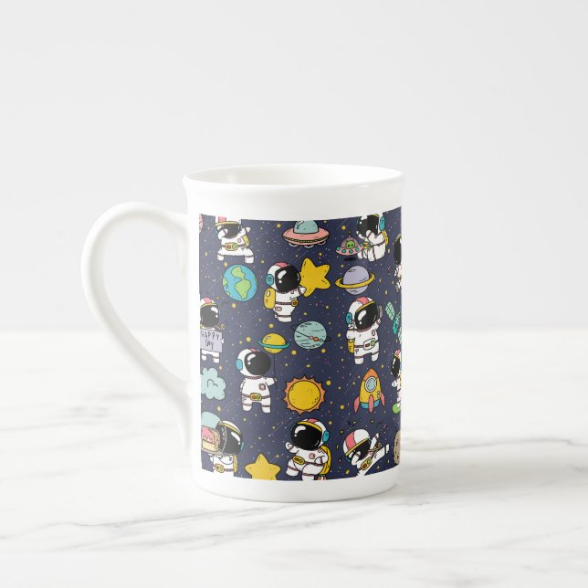 Taza De Porcelana Personalizado del espacio ultraterrestre astronaut (Izquierda)