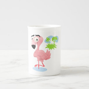 Taza De Porcelana Personalizado Flamingo Bone China Mug