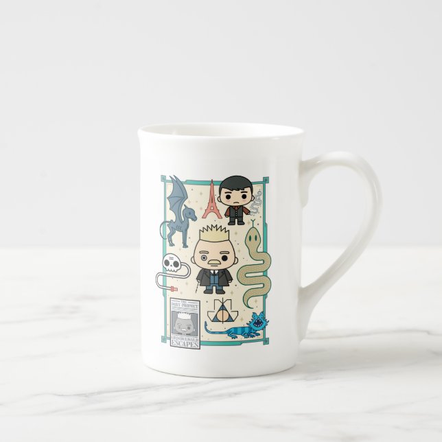 Taza De Porcelana Personalizado GELLERT GRINDELWALD™ y Barebone (Derecha)