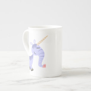 Taza De Porcelana Personalizado inusual lindo unicornio cola de Chin